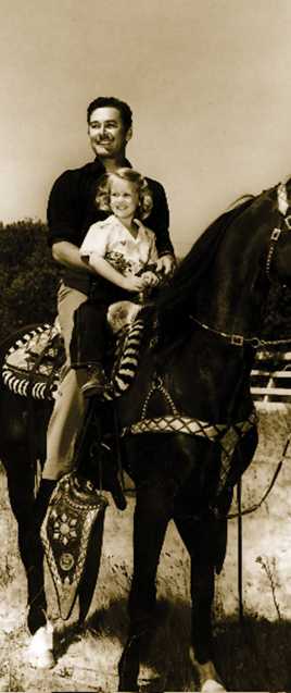 Errol Flynn & Rory on horse